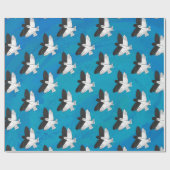Schattenadler auf blau geschenkpapier (Flach)