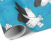 Schattenadler auf blau geschenkpapier (Rolleneckpunkt)