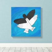 Schattenadler auf blau leinwanddruck (Insitu (Holzboden))