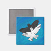 Schattenadler auf blau magnet (Vorderseite/Rückseite)