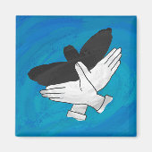 Schattenadler auf blau magnet (Vorne)