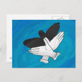 Schattenadler auf blau postkarte (Vorne/Hinten)