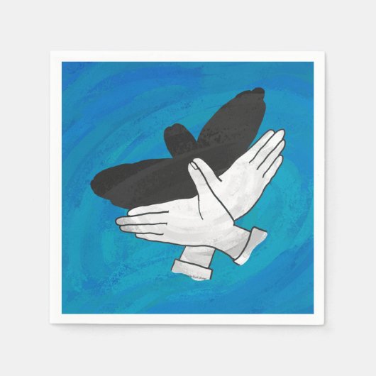 Schattenadler auf blau serviette (Vorderseite)