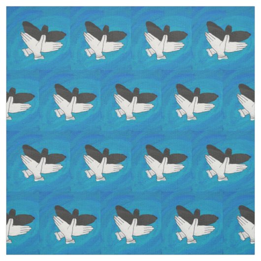 Schattenadler auf Blau Stoff (Muster)