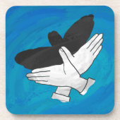 Schattenadler auf blau untersetzer (Vorderseite)