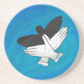 Schattenadler auf blau untersetzer (Vorne)