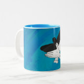 Schattenadler auf blau zweifarbige tasse (Vorderseite Links)