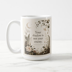 Schattenarbeit Botanisches Vintage-Blumen-Zitat Kaffeetasse