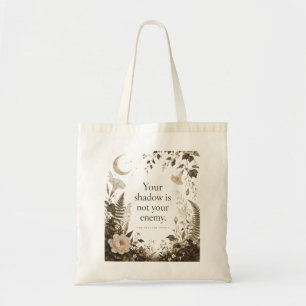 Schattenarbeit Botanisches Vintage-Blumen-Zitat Tragetasche