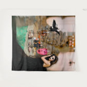 Schattenarbeit okkultisiert Dunkelhexe Erholung Ku Wandteppich (Vorderseite (Horizontal))