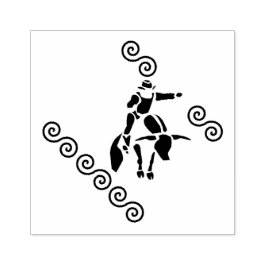 Schattenausschnitt aus einem Bullenreiter Gummistempel