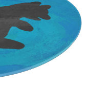 Schattenbärchen auf Blau Schneidebrett (Ecke)