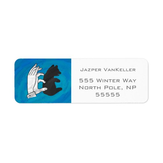 Schattenbärwürfel auf Blau (Vorne)