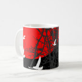 Schattenbild Vögel Kaffeetasse (Vorderseite Links)
