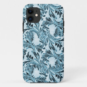 Schattenblaue Blätter iPhone 11 Hülle