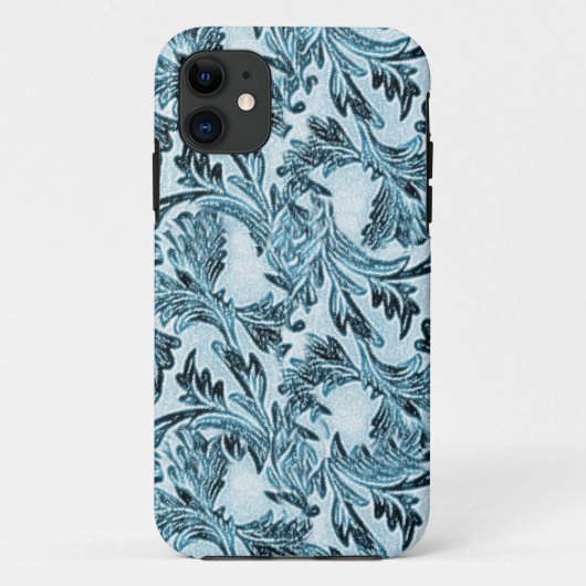 Schattenblaue Blätter Case-Mate iPhone Hülle (Rückseite)