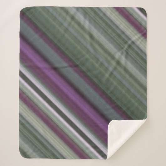 SchattenBlume Lila und Grünstreifen Sherpadecke (Vorderseite)