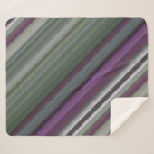 SchattenBlume Lila und Grünstreifen Sherpadecke (Vorderseite (Horizontal))