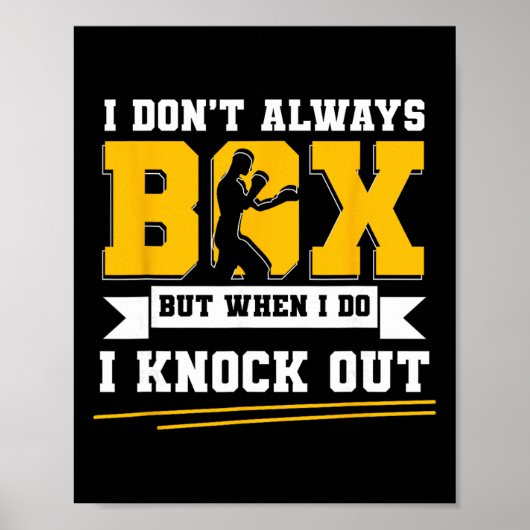 Schattenboxen Boxhandschuhe Kickboxen G Boxer F Poster (Vorne)