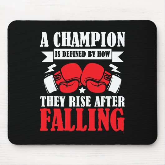 Schattenboxen Schlag Kickboxen G Handschuhe Boxer Mousepad (Vorne)