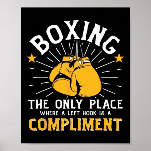 Schattenboxen Schlag Kickboxen G Handschuhe Boxer Poster (Vorne)