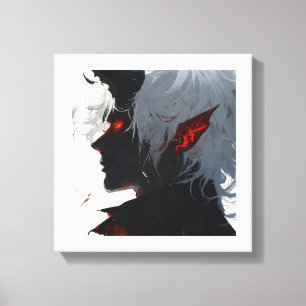 Schattenbrunner Dämon eine ängstliche Silhouette Leinwanddruck