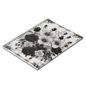 Schattenbuch mit gotisch-schwarzen Blume Notizblock (Linke Seite)