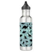 Schattendino Dinosaurier auf Gradientengalaxie Edelstahlflasche (Rechts)