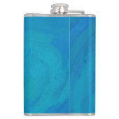 Schattenente auf Blau Flachmann (Rückseite)