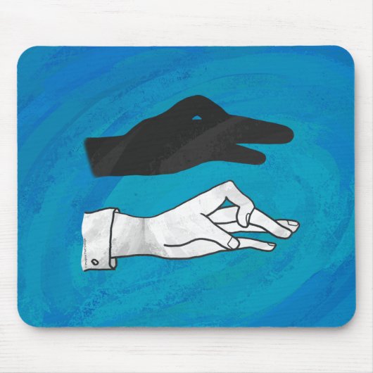 Schattenente auf Blau Mousepad (Vorne)