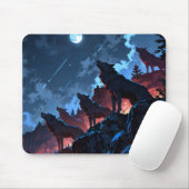 🌑 🔥 Schattenfang - Dunkle Wolf Pack Mousepad (Mit Mouse)