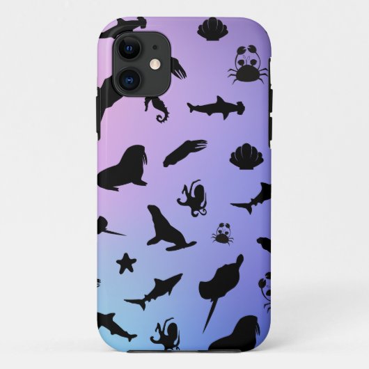 Schattenfisch Meereskrabbe Gradient Galaxie Case-Mate iPhone Hülle (Rückseite)