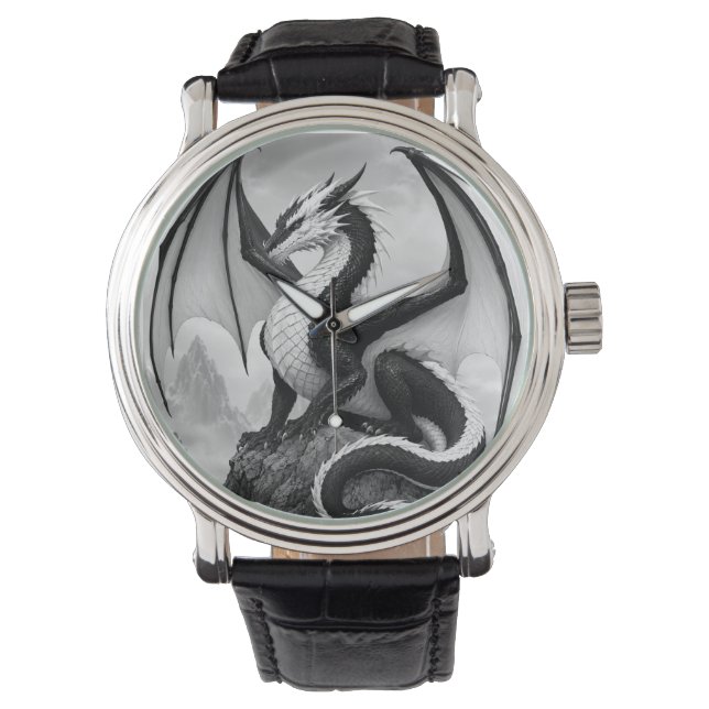 Schattenflammendrache Armbanduhr (Vorderseite)