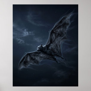 Schattenfledermaus Mondbeschienene Grotte Poster