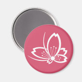 Schattenfliegenförmige Kirschblüte Magnet (Vorderseite/Rückseite)