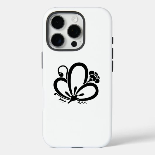 Schattenförmige Pflaumenblüte Case-Mate iPhone Hülle (Rückseite)