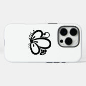 Schattenförmige Pflaumenblüte Case-Mate iPhone Hülle (Rückseite (Horizontal))