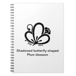 Schattenförmige Pflaumenblüte Notizblock