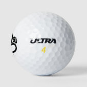 Schattenförmige Schmetterlingsplatten-förmige Pfla Golfball (Logo)