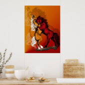 Schattengefechtete Hengstposter Poster (Küche)