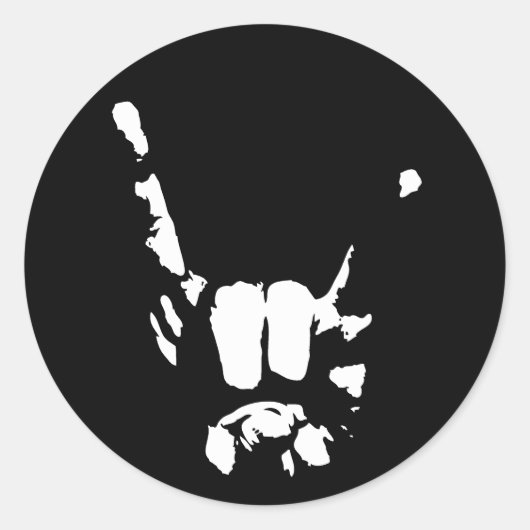 Schattengestein Runder Aufkleber (Vorderseite)