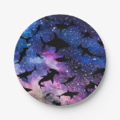Schattenhai Haiwal in Gradientengalaxie Weltraum Pappteller (Vorderseite)