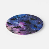 Schattenhai Haiwal in Gradientengalaxie Weltraum Pappteller (Schrägansicht)