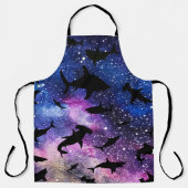 Schattenhai Haiwal in Gradientengalaxie Weltraum Schürze (Vorderseite)