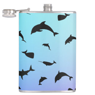 Schattenhai im Gefälle Flachmann