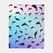 Schattenhai im Gefälle Fleecedecke (Vorderseite)