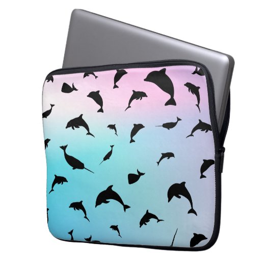 Schattenhai im Gefälle Laptopschutzhülle (Vorderseite Links)