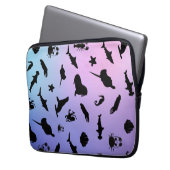 Schattenhai Siegel Wal crab auf Galaxie Ozean Laptopschutzhülle (Vorderseite Links)