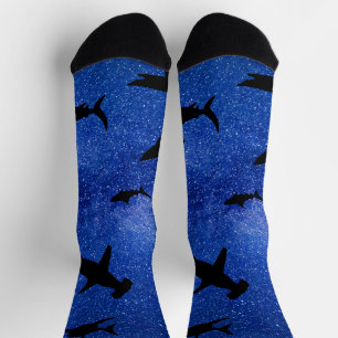 Schattenhai-Wal im Gefälle Socken