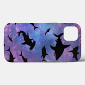 Schattenhai-Wal in Gradientengalaxie Case-Mate iPhone Hülle (Rückseite (Horizontal))